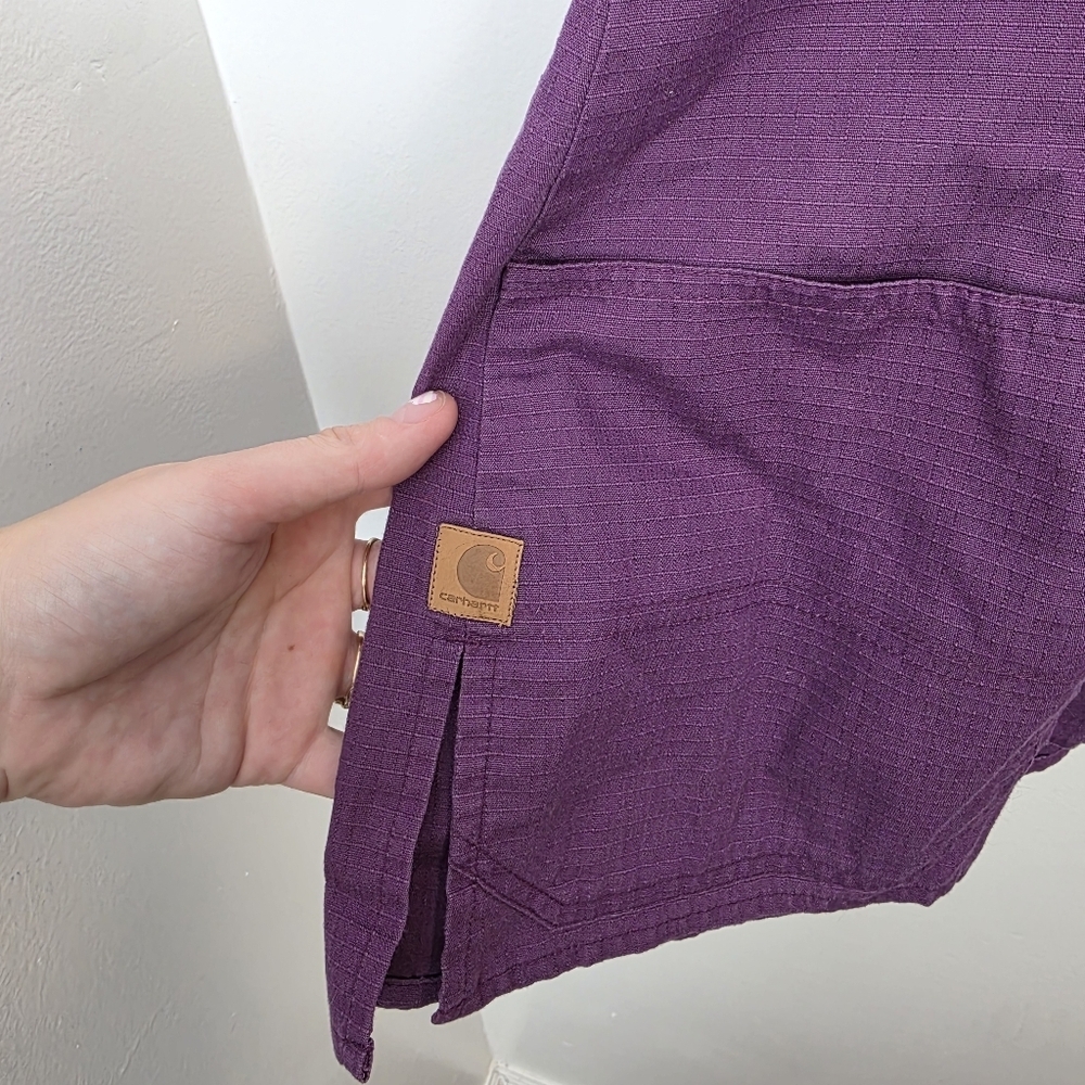 Carhartt Purple Work Doctor Nurse Basic Scrub Top Shirt Size Medium‎ - Picture 4 of 6